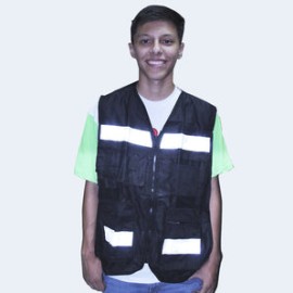 CHALECO TIPO RESCATISTA NEGRO