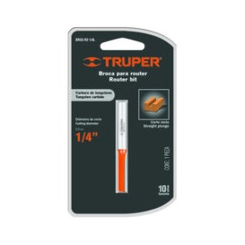 BROCA ROUTER RECTA 2 FILOS 1/4 1 *TRUPER