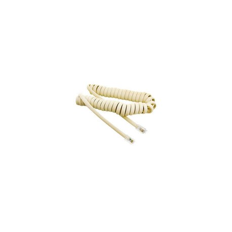 CABLE ESPIRAL PARA AURICULARMARFIL 4.5M