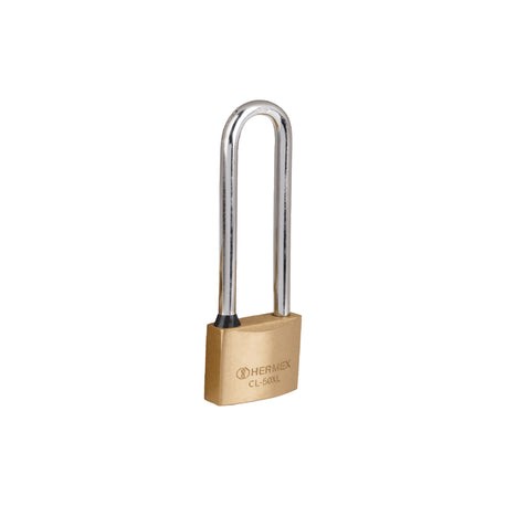 CANDADO LATON 50MM GANCHO EXT LARGO*HERM